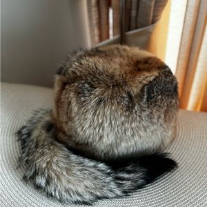 Genuine fox fur hat